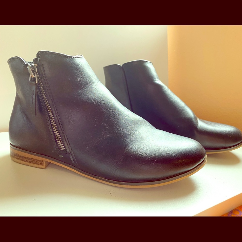 Faux Leather Child Boots
